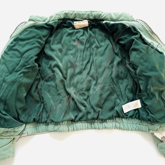 FREE PEOPLE We The Free Aura Liner Quilted Bomber Jacket In Green NWT - Picture 9 of 11